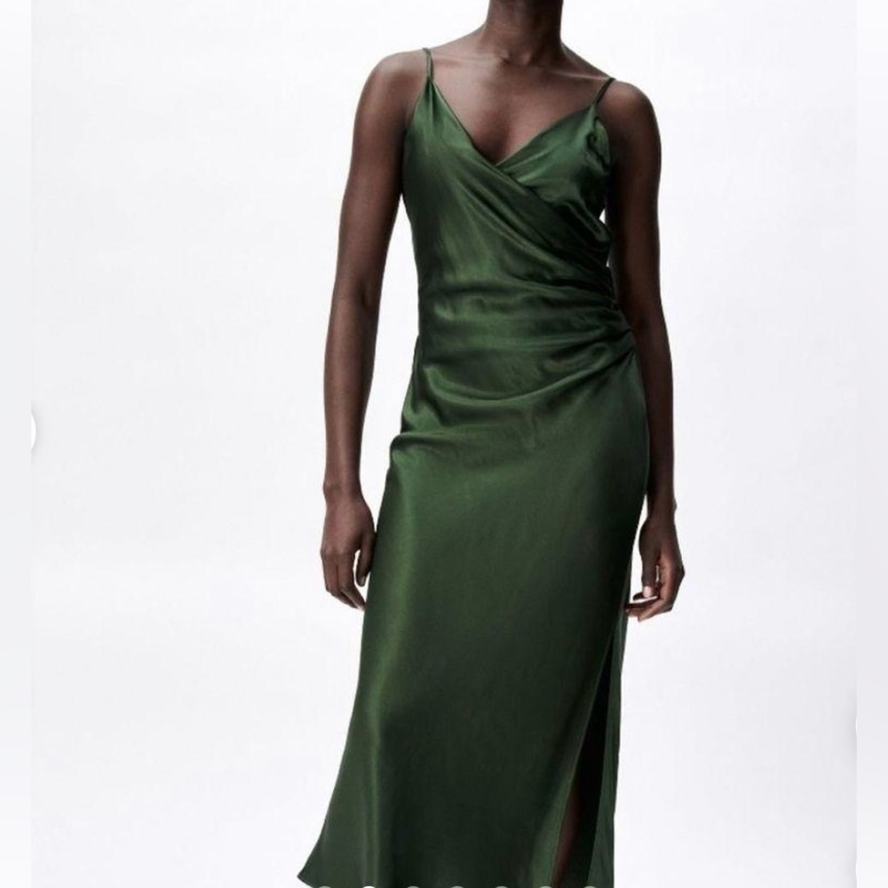 Zara midi satin dress
